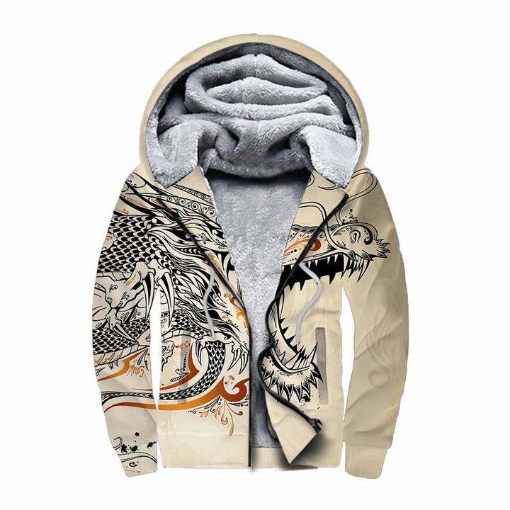 mens fleece lined sweatshirt jacket