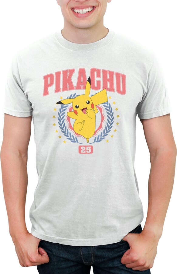 Pokemon Men's Collegiate Pikachu 25 Graphic T-Shirt