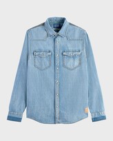 Thumbnail for your product : Scotch & Soda Men's Reworked Denim Western Shirt