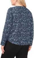 Thumbnail for your product : Halogen Floral Print Cross Front Top