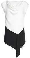Thumbnail for your product : Vionnet Two-Tone Draped Silk-Blend Top