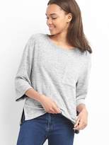 Thumbnail for your product : Softspun boatneck long sleeve pocket tee