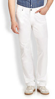 Thumbnail for your product : Saks Fifth Avenue Modern-Fit Cotton & Linen Five-Pocket Trousers