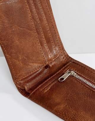 New Look Wallet With Elastic Strap In Brown