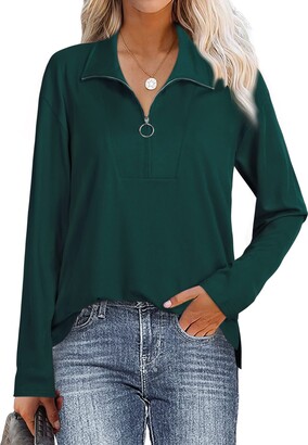 MCKOL Collared Tops for Women Ladies Shirts and Blouses Long