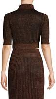 Thumbnail for your product : Michael Kors Cropped Metallic Polo