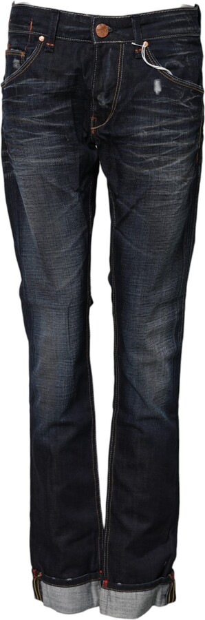 Acht Washed Cotton Mid Waist Fla Women's Jeans