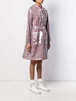 Thumbnail for your product : Thom Browne Striped Hooded Raincoat