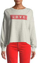 Thumbnail for your product : Amo Denim Graphic Dropped-Shoulder Cutoff Sweatshirt