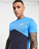 Thumbnail for your product : New Balance Football t-shirt in colour block blue