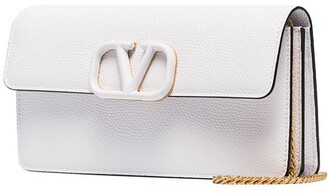 Valentino Garavani VSLING logo-embellished leather clutch