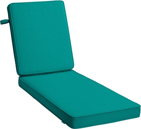 ARDENFoamOutdoorDoubleWeltedChaiseLoungeCushion,21x72,madewithProFoam,Rain-proof,FadeResistant,HeatheredTealWovenSolid
