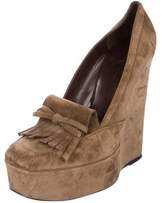 Thumbnail for your product : Balenciaga Suede Kiltie Wedges