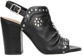 Thumbnail for your product : Julie Dee Studs Black Leather Mules