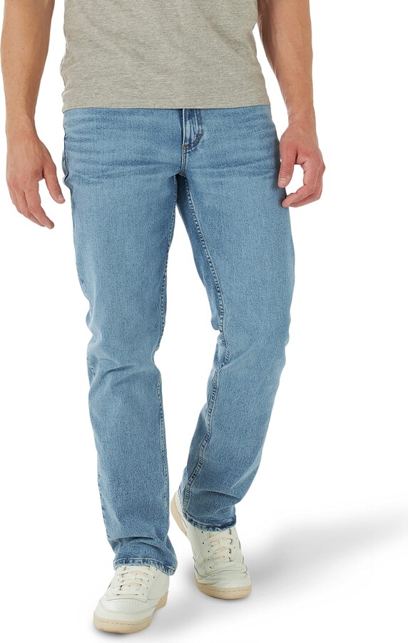 boohoo Mens Blue Relaxed Rigid Flare Floral Jacquard Jeans ShopStyle