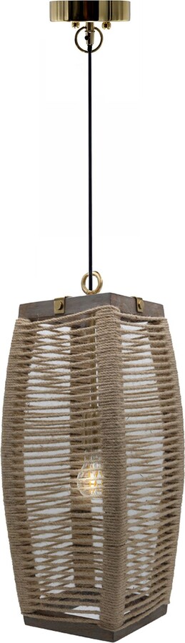 River of Goods Rope Coastal 1-Light Pendant