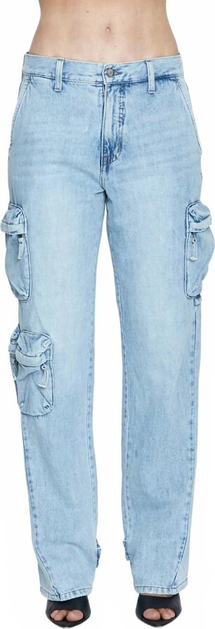 Pistola Denim Bobbie Utility Mid Rise Loose Straight Cargo In Kanan