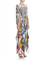 Thumbnail for your product : Peter Pilotto Long-Sleeve Tie-Neck Printed Gown