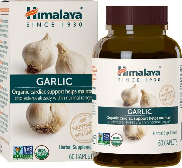 Himalaya HimalayaOrganicGarlic,ForTotalHeartHealth,CholesterolandImmuneSupport60Caplets