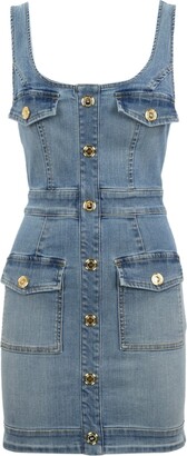 ワンピース ELISABETTA FRANCHI DENIM DRESS Elisabetta Franchi Strapless Denim Midi Dress | Black | FARFETCH
