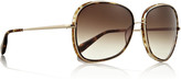 Thumbnail for your product : Oliver Peoples Emely square-frame acetate and metal sunglasses