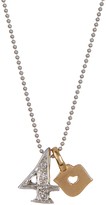 Thumbnail for your product : Alex Woo 14K White Gold Little Number '4' Diamond Pendant Necklace - 0.02 ctw