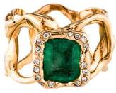 Thumbnail for your product : Lucifer Vir Honestus 18K Emerald & Diamond Cocktail Ring