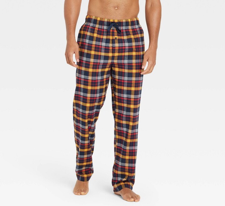 Men's Plaid Flannel Pajama Pants Goodfellow & Co™ Gold L ShopStyle
