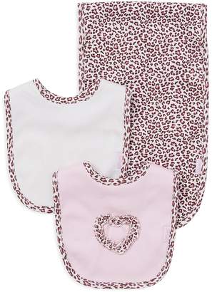 Little Me Infant Girls' Leopard Spot Bib & Burp Cloth Set