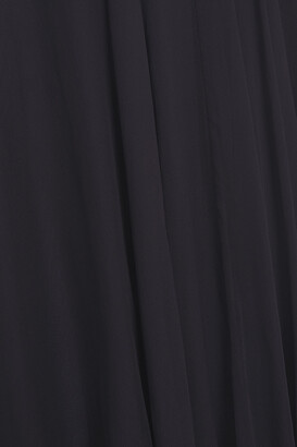 Valentino Bow-embellished Ruffled Silk-chiffon And Woven Mini Dress