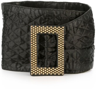 Saint Laurent Pre-Owned 1980's Wide Quilted Belt