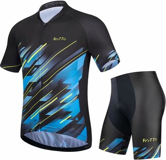 ROTTO Mens Cycling Leggings Padded & No Pad Cycle Tights Biking Trousers  with Multiple Pockets