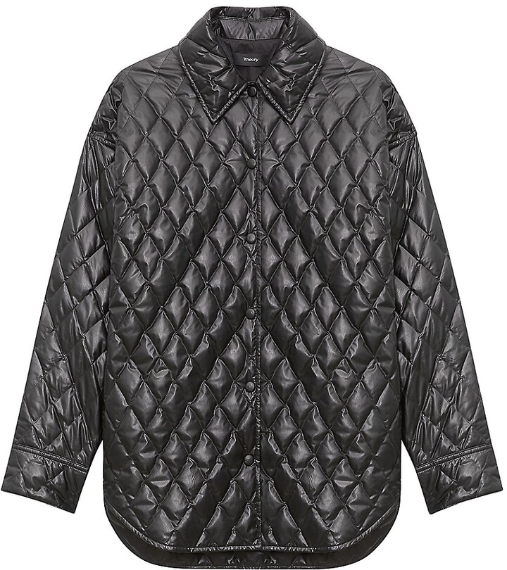 Theory Quilted Vegan Leather Jacket ShopStyle