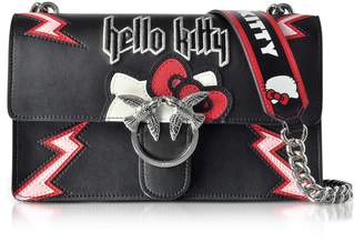Pinko Love Hello Kitty Rock Black Eco Leather Shoulder Bag