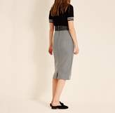 Thumbnail for your product : Amanda Wakeley Herringbone Pencil Skirt with Lace Detail