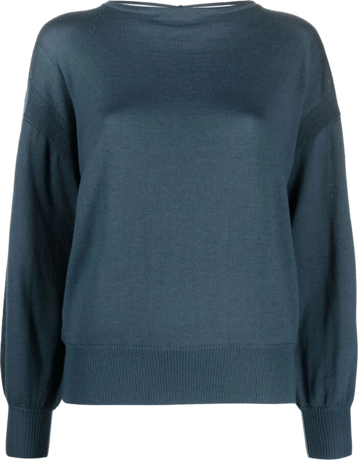 Patrizia Pepe Boat-Neck Long-Sleeve Top