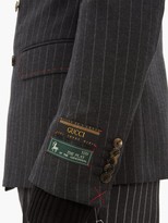 Thumbnail for your product : Gucci Signoria Double-breasted Pinstriped Wool Blazer - Dark Grey