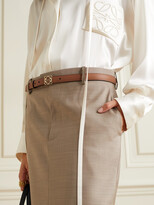 Thumbnail for your product : Loewe Anagram Textured-leather Belt - Brown