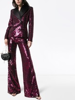Thumbnail for your product : Halpern Sequinned Flared Trousers