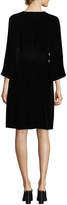 Thumbnail for your product : Eileen Fisher Velvet 3/4-Sleeve Wrap Dress, Petite