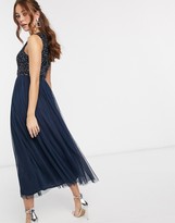 maya bridesmaid sleeveless midaxi tulle dress