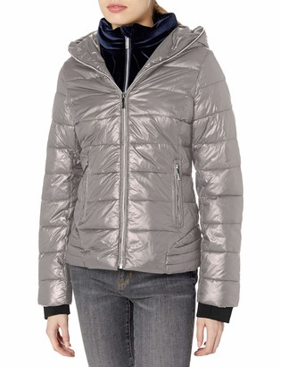 Andrew Marc Women's Systems Jacket with Velvet Bib and Hood