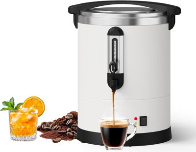 LumiParty 80-120 Cup Coffee Urn 12L Commercial Stainless Steel Auto Temperature Control for Catering Events