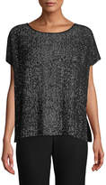 Thumbnail for your product : Eileen Fisher Petite Sleek Tencel Printed Short-Sleeve Sweater