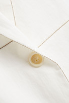 Thumbnail for your product : Brunello Cucinelli Bead-embellished Linen And Cotton-blend Blazer