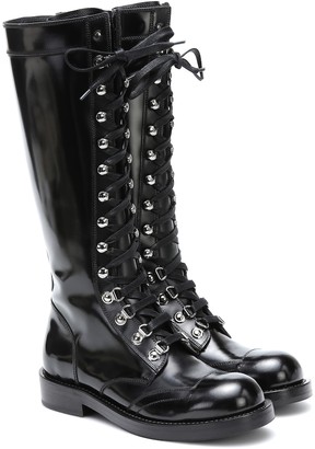 Dolce & Gabbana Leather combat boots - ShopStyle