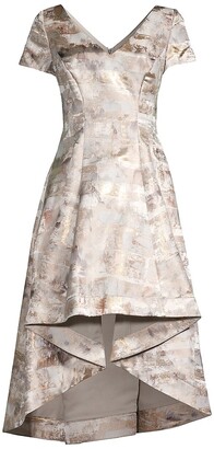 Shani High-Low Jacquard Dress