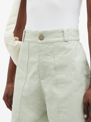 Toogood The Machinist Cotton-blend Poplin Shorts - Light Green