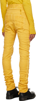 Boris Bidjan Saberi Yellow P13 Painted Jeans