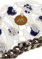 Thumbnail for your product : Hampton Sun Finds + Annelise Michelson gunmetal-tone and embroidered lace necklace